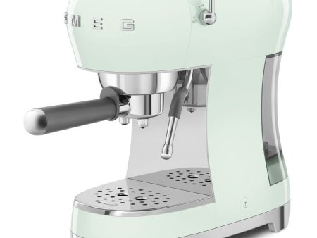 Smeg ECF02PGUK Espresso Coffee Machine with Steam Wand Pastel Green Online