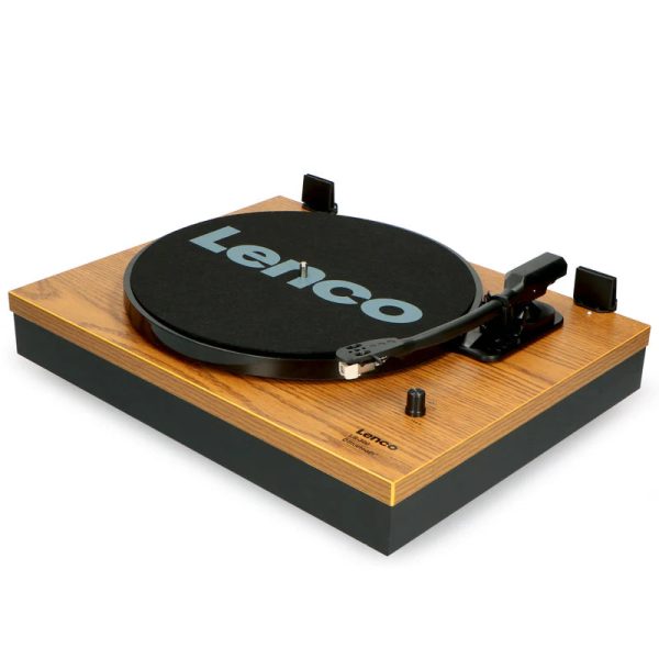 Lenco LS-300 Belt Drive Bluetooth Turntable and HiFi Speakers Pair Wood Fashion